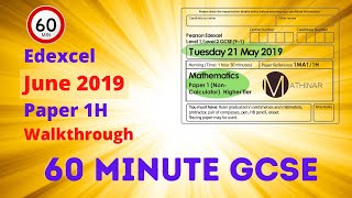 Edexcel GCSE Maths June 2019 Paper 1 Higher Walkthrough [upl. by Engelhart]