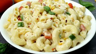 White Sauce Pasta Recipe  Creamy Pasta Recipe In White Sauce  Kanaks Kitchen [upl. by Rocco]