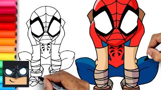 How To Draw Mangaverse SpiderMan  Across the SpiderVerse [upl. by Sivraj]