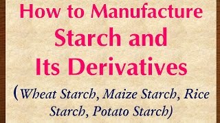 How to Manufacture Starch and Its Derivatives [upl. by Ioj]