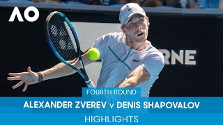 Alexander Zverev v Denis Shapovalov Highlights 4R  Australian Open 2022 [upl. by Tayler145]