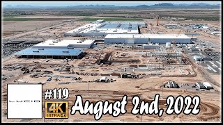 Lucid Motors Factory Construction Site August 2nd 2022  Drone Footage of 1000 AM [upl. by Botzow132]