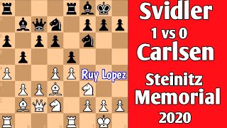 Svidler vs Carlsen  Steinitz Memorial 2020 chess [upl. by Vanden]