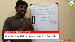 RS Configuration in Tamil  stereochemistry  Chem Loaded [upl. by Arytahs]