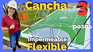 💥 🏀 Cómo Aplicar la PINTURA en CANCHAS⚽ de cemento con el Poliuretano Flexible 💥 VULKEM PEATONAL❓ [upl. by Haelat]