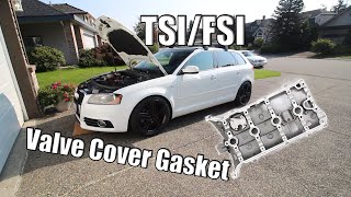 TSI amp FSI Valve cover gasket reseal  A3GTI [upl. by Nerrual352]