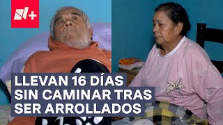 Pareja de adultos mayores atropellados lleva 16 días sin poder caminar  N [upl. by Nakashima]