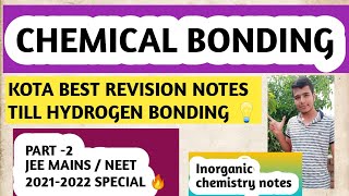 Chemical Bonding Part 2 8 marks Guarranted🔥 Jee mains  Neet specialKota best Short Notesjee [upl. by Kcirdnekel]