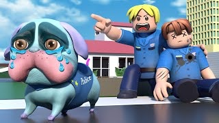 ROBLOX Brookhaven 🏡RP Poor Police Dog Sad Story  Roblox Jack [upl. by Ferreby]