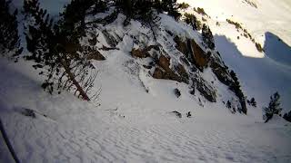 Avalanche couloir hors piste  ski LA MONGIE [upl. by Musa]