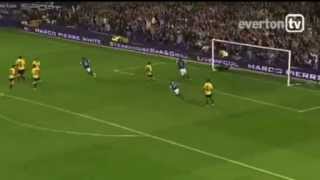 Tony Hibbert first goal for Everton vs AEK Athens in his testimonial game [upl. by Ettenajna486]