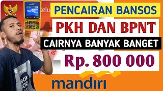 Cek ATM merah putih pencairan PKH dan BPNT kok cairnya banyak banget 800000 [upl. by Tumer]