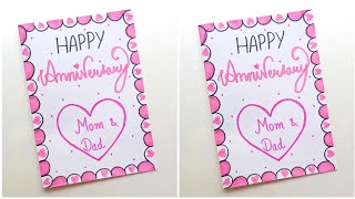 How To Make Anniversary Card For PARENTS  anniversary card making  easy beautiful anniversary card [upl. by Htor358]