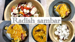 Radish SambarMullangi SambarRadish Curry [upl. by Prestige107]