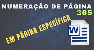 Numeração de página no word 365 [upl. by Vance]