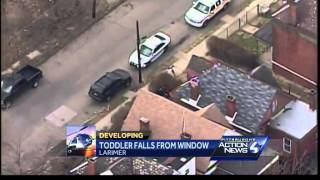 Toddler falls from secondstory window in Larimer [upl. by Ayotyal]