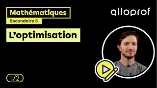 L’optimisation 12  Mathématiques  Alloprof [upl. by Ileray420]