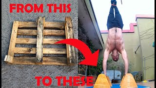 From pallet to parallettes  Diy Calisthenics workout project [upl. by Annyahs]