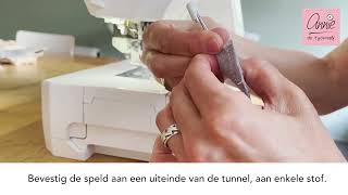 Werktechniek 25 Striklint maken tunnel stikken en keren  Annie do it yourself [upl. by Nerhe]