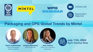 WPO Webinar Packaging and CPG global trends by Mintel [upl. by Anglim]