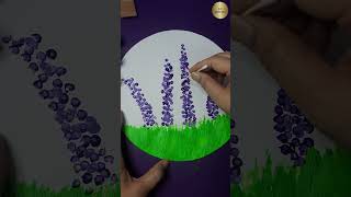 Easy Dotted Art  Scenery Painting diy shorts [upl. by Sokul]