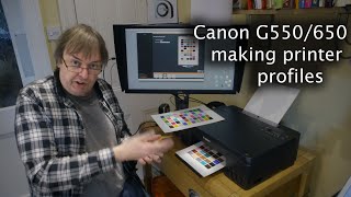 Making printer icc profiles for Canon G550G650 with ccStudio Printer profiles for better prints [upl. by Bitthia392]