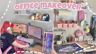 aesthetic office space makeover💕✨🍦 [upl. by Jempty206]