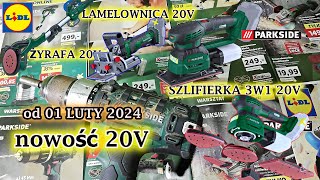 KATALOG PARKSIDE 01 LUTY 2024 NOWOŚĆ szlifierka do ścian 20V lamelownica 20V szlifierka 3w1 20V [upl. by Irb]