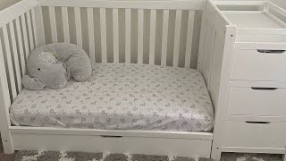 Convert ￼crib to toddler bed Graco with storage  Full instructions linked down below￼￼ [upl. by Essex569]