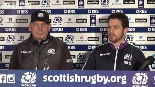 Scotland post match press conference after RBS 6 Nations loss to Italy [upl. by Anahsahs92]