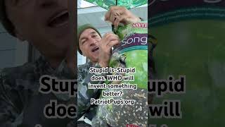 WHO will invent better feed bag opener whitegermanshepherd patriotpups wildlife dogfood [upl. by Ogdan]