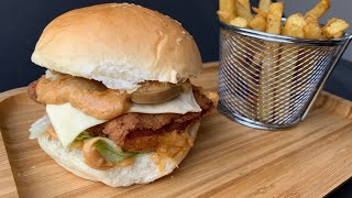 ChickFilA Spicy Chicken Burger Recipe  Foodies By Jia [upl. by Haden]