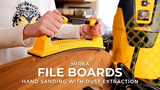 Mirka File Boards  Hand sanding with dust extraction [upl. by Neerehs]