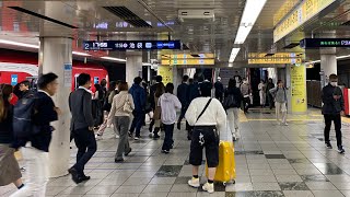 Shinjuku Station Walk  Tokyo Metro Marunouchi Line  Japan 4K [upl. by Ennaer587]