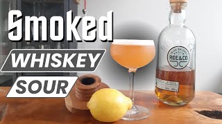 SMOKY SOUR  Smoked Whiskey Sour Cocktail Recipe [upl. by Retsam]