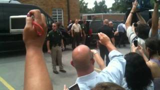 Actual moment WM3 were set free Damien Echols leaves Craighead County Courthouse [upl. by Enalahs]