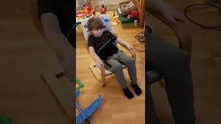 Ikea POANG Chair for Autism Stimming Bouncing [upl. by Eetsud879]