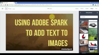 Adding Text to Images with Adobe Spark [upl. by Hung]