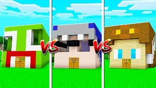 UNSPEAKABLE vs MOOSE vs SHARK MINECRAFT HOUSE [upl. by Weirick]