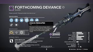 Forthcoming Deviances New Perk Can Heal You  Destiny 2 [upl. by Teodora]