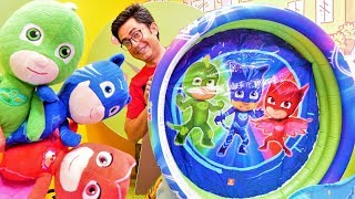 Pijamaskeliler havuzu Yeni PJ Masks lisanslı havuzu açılımı ve şişirmesi [upl. by Toole]