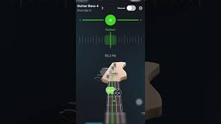 How to tune Bass Guitar with 4 string bass tuning guitartuner music guitartuning [upl. by Salahcin]