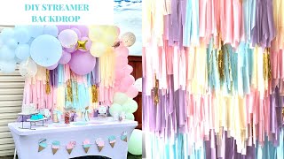 DIY Streamer Backdrop  Party Decor [upl. by Mcgruter]