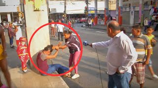 Le jalaron los pelos por robar todo puede pasar en las calles de Guayaquil [upl. by Ylaek]