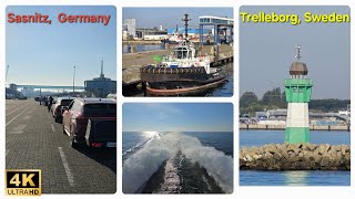 25 hrs FRSFerry trip Sassnitz Germany to Trelleborg Sweden [upl. by Ynnavoeg]