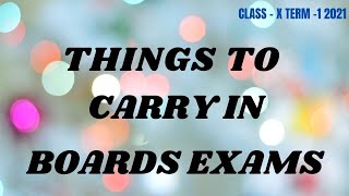 Things to carry in boards exams  TERM 1 [upl. by Nhepets]