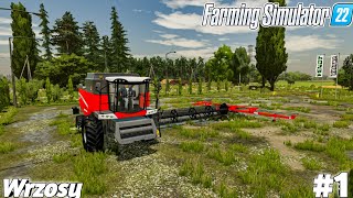 Starting New Farm Wrzosy  2 Harvester Canola Harvest  Ep1 FS22 [upl. by Nwad501]