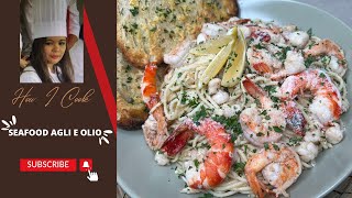 Seafood Aglio E Olio [upl. by Stoat]