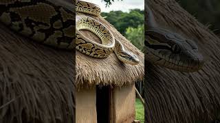 The Massive Snake Observes from the Hut as Dogs Bark Sensing Its Scent snake dogsound nature [upl. by Mcclain]