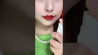 Maple Leaf Red Lip Makeup Tutorial Waterproof and Nonstick Cup Lipstick Recommendation [upl. by Donata384]